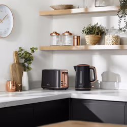 Kenwood Abbey Lux 1.7 Kettle & 2 Slice Toaster Set, Grey/Rose Gold