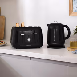 Kenwood Dawn 1.7L Kettle & 4 Slice Toaster Set, Midnight Black