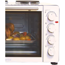 Igenix IG7145 Mini Oven with Electric Double Hotplate Hob, Ideal for Roasting, 45 Litre, White - Additional view 4