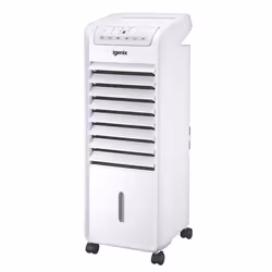 Igenix IG9703 Portable Air Cooler Fan LED Display Speed Timer Home Office White