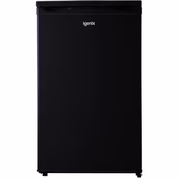 Igenix IG255B Freestanding Under Counter Larder Fridge with 2 Adjustable Glass Shelves, Black, A+ Energy Rating