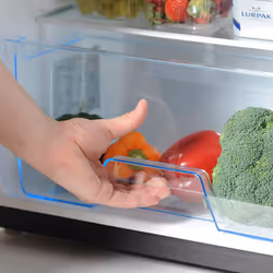 Igenix IG255B Freestanding Under Counter Larder Fridge with 2 Adjustable Glass Shelves, Black, A+ Energy Rating