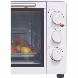 Igenix IG7131 Mini Oven Electric Cooker and Grill, Ideal for Roasting, Baking, Grilling and Reheating with Aluminium Baking Tray, 30 Litre, White