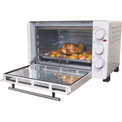 Igenix IG7131 Mini Oven Electric Cooker and Grill, Ideal for Roasting, Baking, Grilling and Reheating with Aluminium Baking Tray, 30 Litre, White