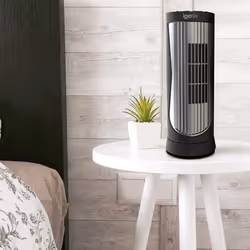 Igenix DF0022 Digital Mini Tower Fan, Quiet Operation, Ideal for Desktops and Bedrooms, Black, 12 Inch
