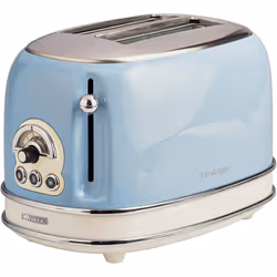 Ariete ARPK3 Retro Style Jug Kettle and 2 Slice Toaster Set, Vintage Design - Blue