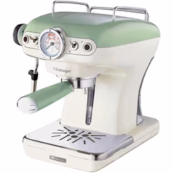 Ariete ARPK5 Retro Style Jug Kettle, 2 Slice Toaster and Espresso Machine Set, Vintage Design, Green