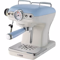 Ariete ARPK6 Retro Style Jug Kettle, 2 Slice Toaster and Espresso Machine Set, Vintage Design, Blue