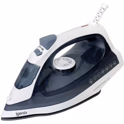 Igenix IG3116 PowerSteam Lite Vertical Steam Iron, Ceramic Non-Stick Soleplate, 220 ml Water Tank Capacity, 1600 W, Blue/Whit ...
