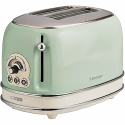 Ariete ARPK11 Retro Style Dome Kettle and 2 Slice Toaster Set, Vintage Design - Green