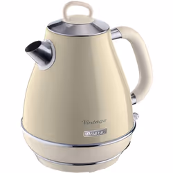 Ariete ARPK19 Retro Style Jug Kettle and 4 Slice Toaster Set, Vintage Design - Cream