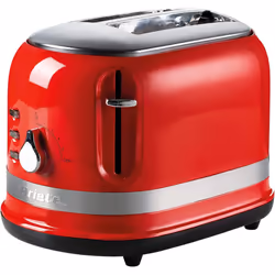 Ariete ARPK30 Moderna Cordless Kettle and 2 Slice Toaster Set, Stainless Steel Body - Red