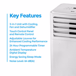 Igenix IG9907 3-in-1 Portable Air Conditioner, Cooling, Fan & Dehumidifier