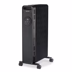Igenix IG2621BL Digital Oil Filled Radiator, 2kW/2000W, Overheat Protection, Black