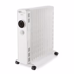 Igenix IG2625 Oil Filled Radiator, 2.5kW/2500W, Overheat Protection, White