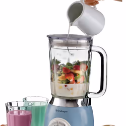 Ariete ARPK24 Retro Style Jug Kettle, Toaster & Jug Blender Set, Vintage Design, Blue