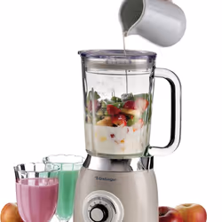 Ariete ARPK36 Retro Style Jug Blender and Stand Mixer Set, Vintage Design Cream