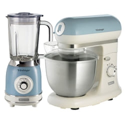 Ariete ARPK38 Retro Style Jug Blender and Stand Mixer Set, Vintage Design Blue