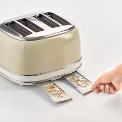 Ariete ARPK39 Retro Style Dome Kettle and 4 Slice Toaster Set, Vintage Syle, Cream