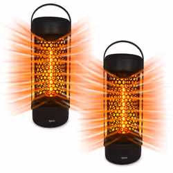 Igenix IG9650 Portable Electric Patio Tower Heater, 1200 W, 2 Pack
