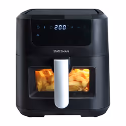 Statesman SKAF05015BK Digital Air Fryer 5 Litre, 8 Pre Set Cooking Programmes, Black