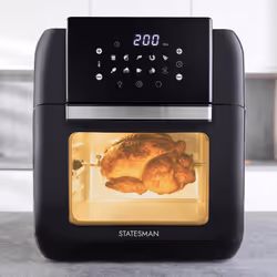 Statesman SKAO11015BK Digital 10-In-1 Air Fryer 11 Litre, 10 Pre Set Cooking Programmes, Black