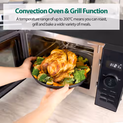 Digital Combination Microwave with Grill and Convection, 900 W, 25 Litre, Black, Statesman SKMC0925SB
