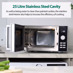 Digital Combination Microwave, 900 W, 25 Litre, Silver, Statesman SKMC0925SS