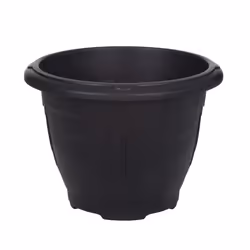 24cm Round Venetian Planter Plastic Black Flower Patio Garden Indoor Outdoor Pot