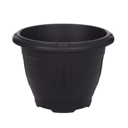 24cm Round Venetian Planter Plastic Black Flower Patio Garden Indoor Outdoor Pot