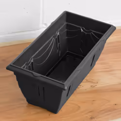 6 x Small Plastic Venetian Window Box Trough Planter Plant Pot 40cm Black Colour