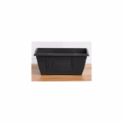 6 x Small Plastic Venetian Window Box Trough Planter Plant Pot 40cm Black Colour