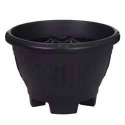 Pot Venetian Planter Round With Legs Black Flower Plant Garden Patio DÃ©cor 34cm