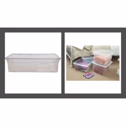 36cm Storage Box Spacemaster Clear Plastic Stackable