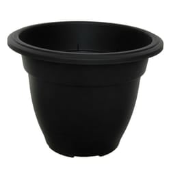30cm Plastic Bell Planter Round Flower Plant Pot Black Garden Patio Basket