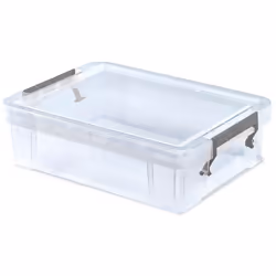 Small Craft Storage Boxes Clear Stackable With Clip Lid Storage Containers 2.3L