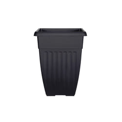 Whitefurze G07H32 32cm Tall Square Athens Planter - Black