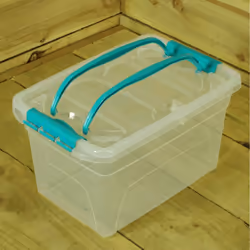 7 Litre 31cm x 20.5cm x 17cm Plastic Storage Tub / Tidy Box with Lid & Carry Handles