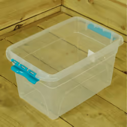 7 Litre 31cm x 20.5cm x 17cm Plastic Storage Tub / Tidy Box with Lid & Carry Handles