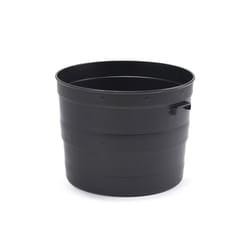 Round Plastic Planter Black Pot Container Blacksmith Barrel Handles Garden
