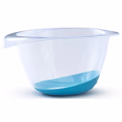2L Plastic Mixing Bowl Non Slip Teal Base BPA Free