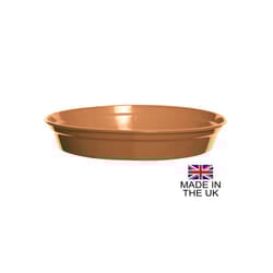 ) Terracotta Colour Plastic Plant Flower Pots or Saucers - Various sizes 3" to 15" - 10" Saucer (Pk of 1