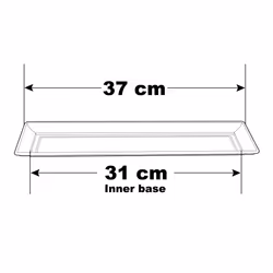 40cm Green Venetian Planter Saucer Drip Tray Rectangle Water Drainage Garden