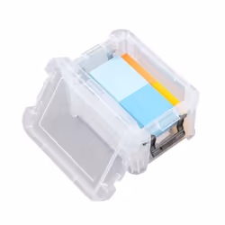 Set Of 12 0.2L Mini Clip Top Stackable Storage Boxes Organiser