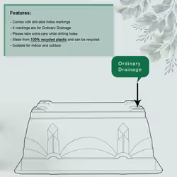 40cm Window Box Planter Plastic Venetian Flower Plant Pot Green Garden Trough
