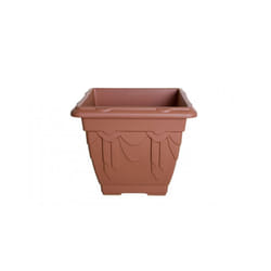 Whitefurze Square Venetian Terracotta Brown Planter 38cm