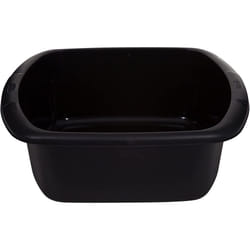 Whitefurze Rectangular Bowl, Plastic, Black, Large