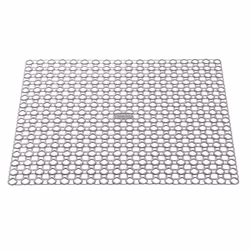 PVC Sink Saver Draining Board Mat Kitchen Drainer - Silver