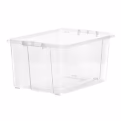 Archivo 2000 WFS01S80X CS TP, Storage box, Transparent, Rectangular, Polypropylene (PP), Monochromatic, 14 L