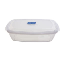 Whitefurze Freezer Microwave Rectangular Food Staorge Box, 1 Litre, Pack of 2